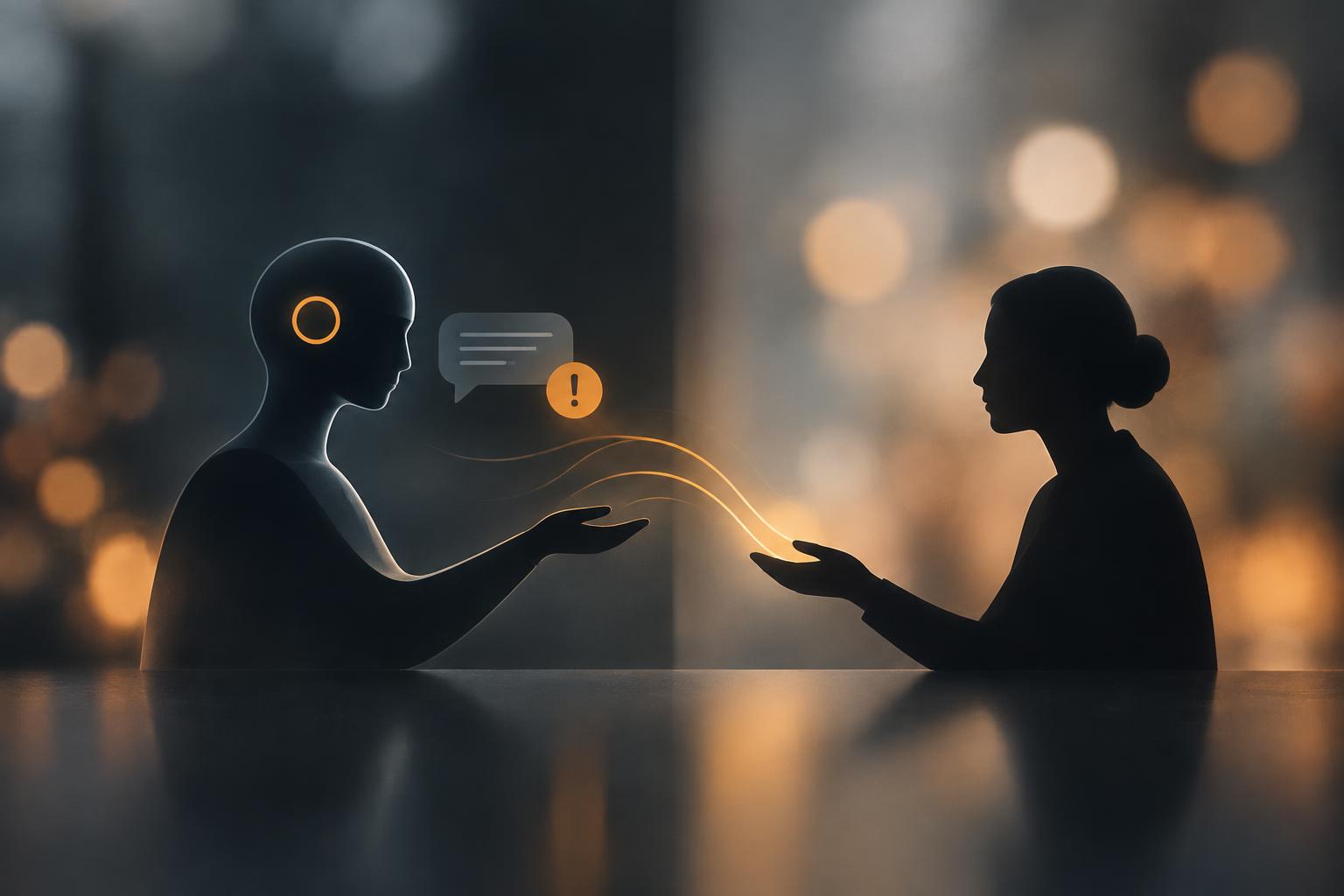 Redaksjonell illustrasjon til artikkelen «AI chatbot håndtere uenighet og klager: byrå-guide til overlevering» om AI chatbot håndtere uenighet og klager byrå