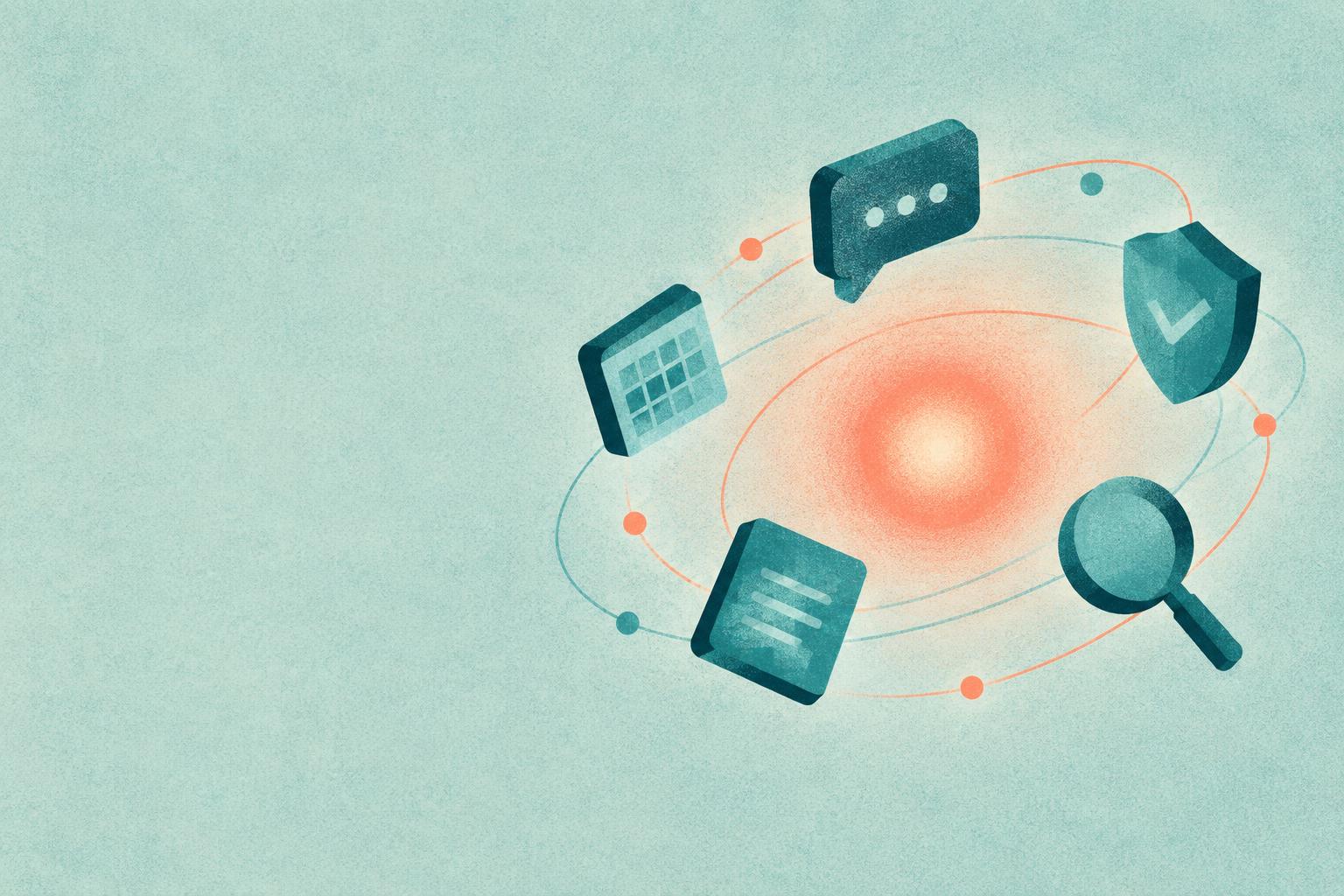 Redaksjonell illustrasjon til artikkelen «Onboarding av nye kunder i byrå med AI: Fra avtale til leveranse» om onboarding av nye kunder byrå AI